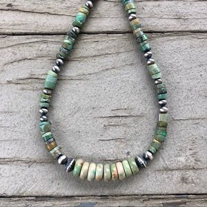 Olive Green Turquoise Necklace